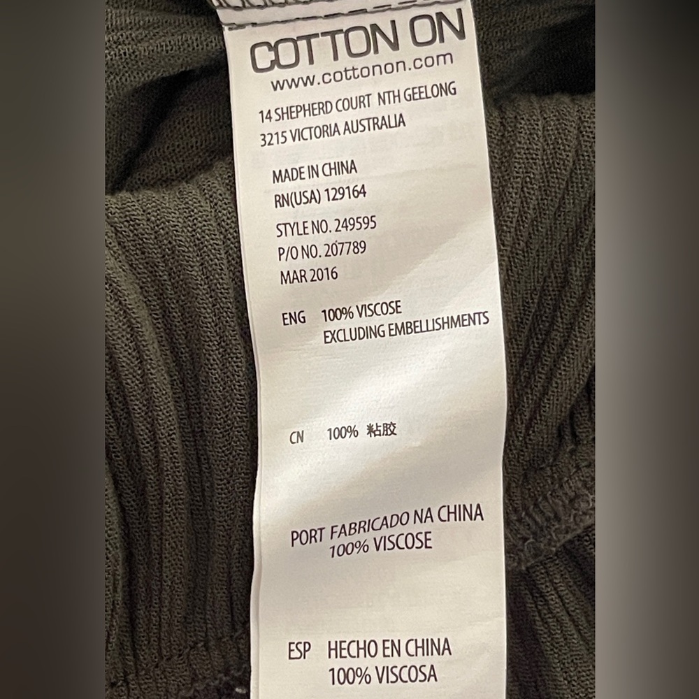 Cotton On Deep Green Cold Shoulder Romper -‎ Large - Picture 5 of 5